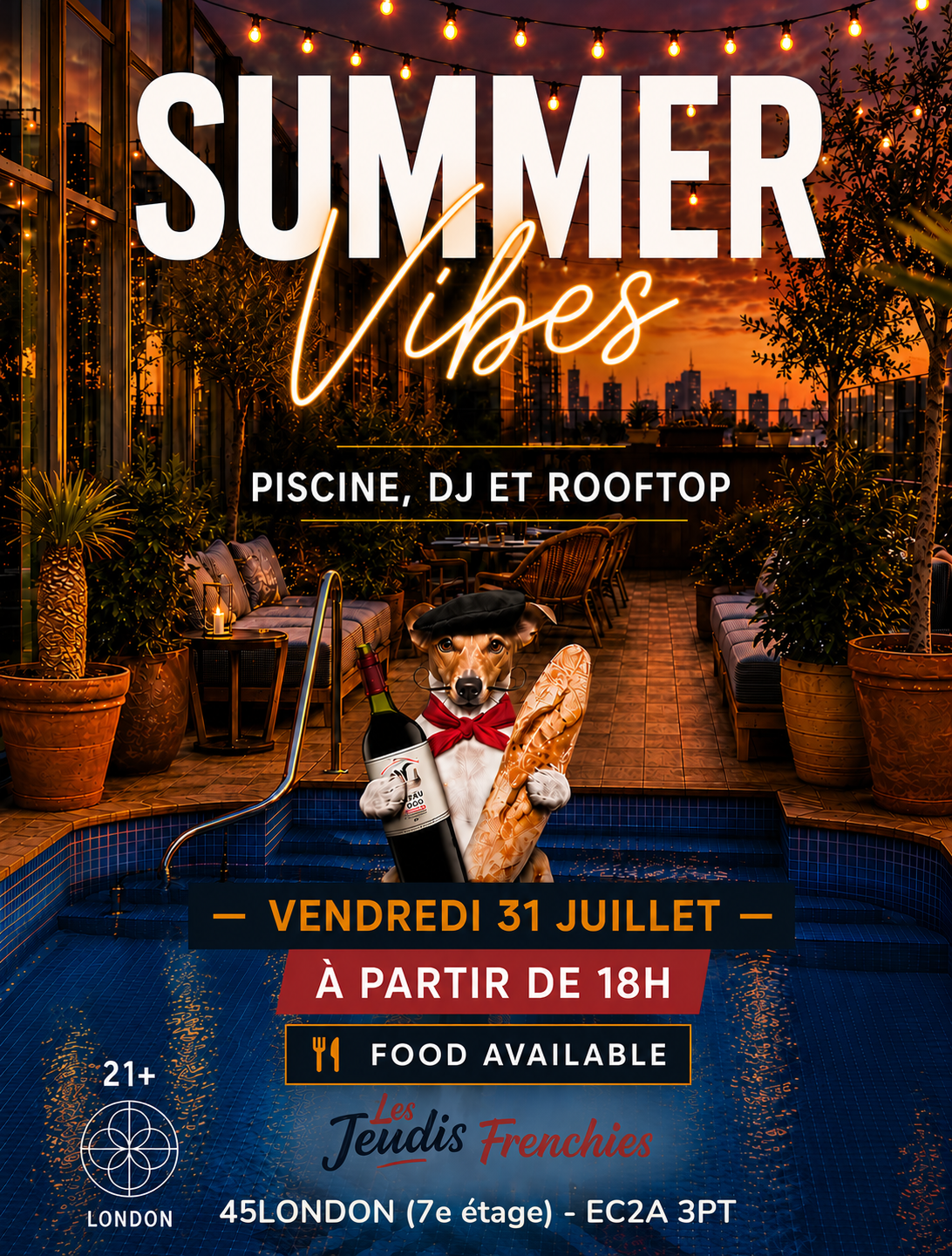 Summer Vibes - Vendredi 31 Juillet 2026 @45London Shoreditch